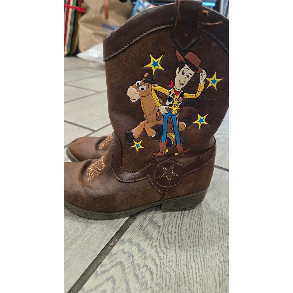 Disney Toy Story Woody Bullseye Kids Cowboy Boots Brown Size 11 F00011213